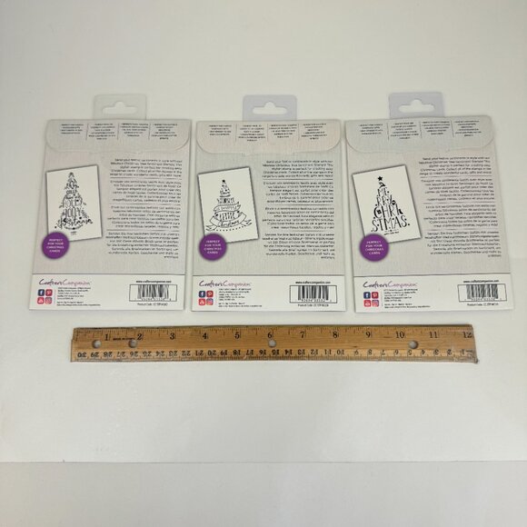 6 Christmas Holiday Crafters Companion Photopolymer Stamp Card Making Craft READ - Picture 12 of 12